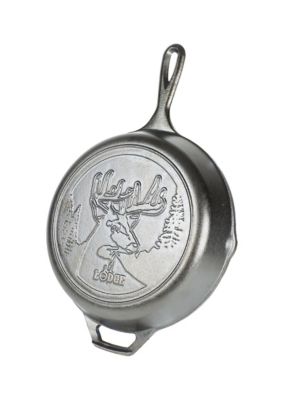 Lodge Cast Iron Seasoned Wildlife Series Deer Skillet, L8SKWLDR