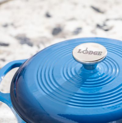 Image showing  3 qt. Cast Iron Enameled Dutch Oven, Blue