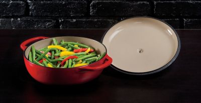 Image showing  3 qt. Cast Iron Enameled Dutch Oven, Red