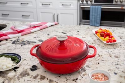 Image showing  3 qt. Cast Iron Enameled Dutch Oven, Red