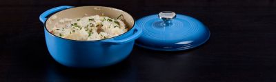 Image showing  4.5 qt. Cast Iron Enameled Dutch Oven, Blue
