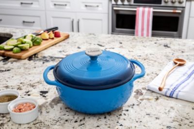 Image showing  4.5 qt. Cast Iron Enameled Dutch Oven, Blue