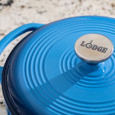 Image showing  4.5 qt. Cast Iron Enameled Dutch Oven, Blue