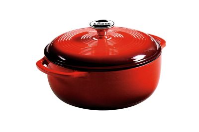 Lodge Cast Iron 4.5 qt. Cast Iron Enameled Dutch Oven, Red