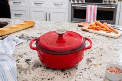 Image showing  4.5 qt. Cast Iron Enameled Dutch Oven, Red