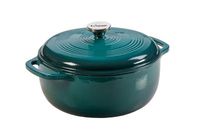 Lodge Cast Iron 6 qt. Cast Iron Enameled Dutch Oven, Lagoon