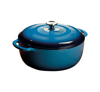 Lodge Cast Iron 7.5 qt. Cast Iron Enameled Dutch Oven, Blue