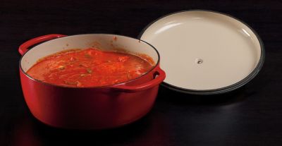 Image showing  7.5 qt. Cast Iron Enameled Dutch Oven, Red