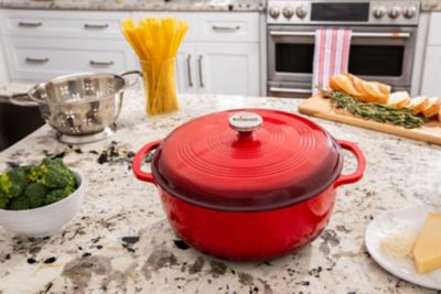 Image showing  7.5 qt. Cast Iron Enameled Dutch Oven, Red