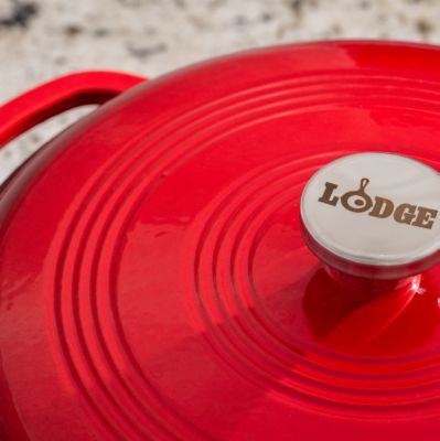 Image showing  7.5 qt. Cast Iron Enameled Dutch Oven, Red