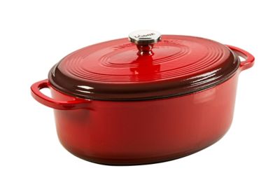 Lodge Cast Iron Cast Iron Enameled Oval Dutch Oven, EC7OD43