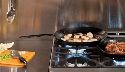 Image showing  12 in. Seasoned Carbon Steel Skillet
