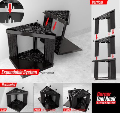 Image showing 6 th PeerBasics Corner Tool Rack, Hardware Included