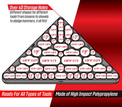 Image showing 7 th PeerBasics Corner Tool Rack, Hardware Included