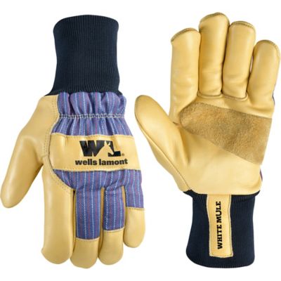 Wells Lamont Men's Heavy-Duty Leather Palm Insulated Winter Work Gloves, 1-Pair