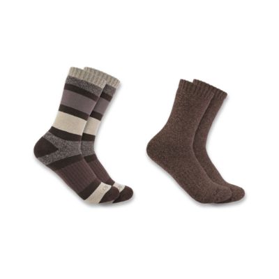 Carhartt Women's Heavyweight Crew Socks, 2-Pairs, 84% Acrylic, 15% Polyester and 1% Elastane