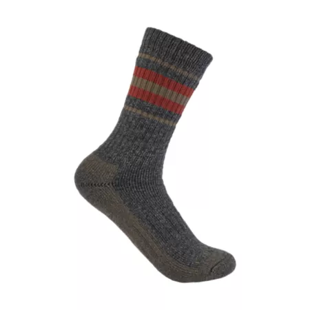 Carhartt Men's Thick Synthetic Wool Blend Socks 2 Pairs SC8212MGREY-L Men's Crew Socks