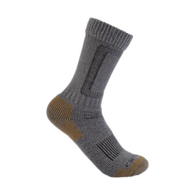 Carhartt Heavyweight Merino Wool Blend Steel Toe Boot Sock, SB5780MHTRGRY-L