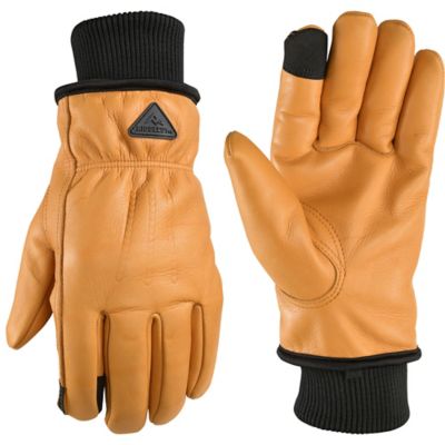 Ridgecut Men's Insulated Water-Resistant Grain Cowhide Leather Touchscreen Glove 