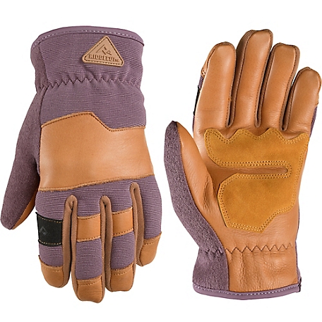 Ridgecut Women's Insulated Water-Resistant Leather Hybrid Winter Gloves