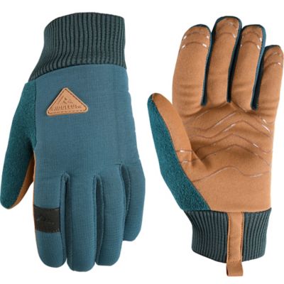 Ridgecut Women's Ripstop Synthetic Leather Water-Resistant Insulated Winter Gloves, 1-Pair