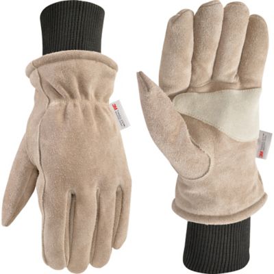 Wells Lamont Men's HydraHyde Insulated Split Cowhide Cold Weather Work Gloves, 1-Pair