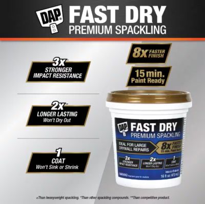 Image showing  1 pt. Fast Dry Premium Spackling