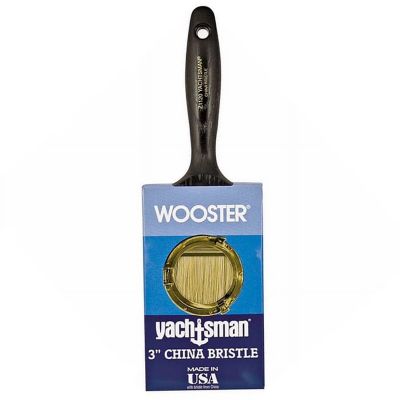 Image showing  3 in. Yachtsman White China Bristle Flat Paint Brush, 868