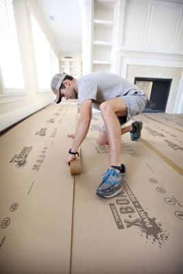 Image showing  35 in. x 100 ft. Roll 22Mil X-Board Heavy Duty Surface Protector Reusable, 220321