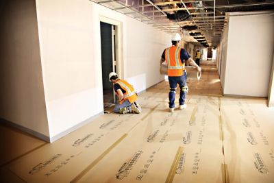 Image showing  38 in. x 100 ft. Roll 46 Mil Floor Shell with Liquid Repellent Technology