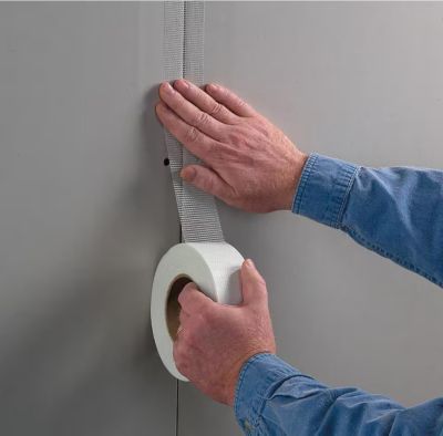 Image showing 8 th Saint Gobain ADFORS Fibatape U 1-7/8 in. x 300 ft. White Self Adhesive Mesh Drywall Joint Tape, 5845
