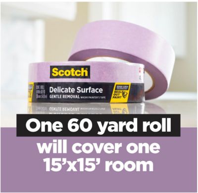 Image showing  2080-24EC 0.94 in. x 60 yd. (24mm) Scotch Delicate Surface Painters Tape, 145678
