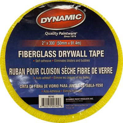 Dynamic 00745 2 in. x 300 ft. Self Adhesive Mesh Drywall Tape - Yellow, 177495
