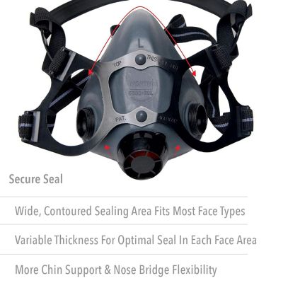 Image showing  550030L Half Mask Respirator Size Large, 324079