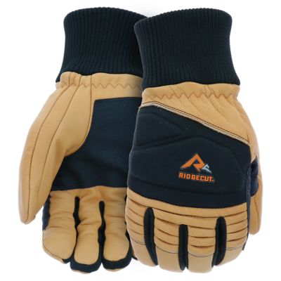 Ridgecut Men's Water-Resistant Cowhide Leather Thinsulate-Lined Winter Ski Gloves, 1-Pair