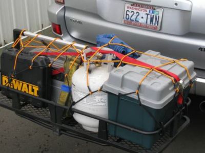 Image showing 6 th HitchMate 5 ft. x 8 ft. StretchWeb Cargo Net with Bag & Hooks