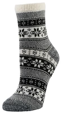 Little Hotties Fireside Crew Sven Snowflake 5-10 Socks, 1 Pair, 12876