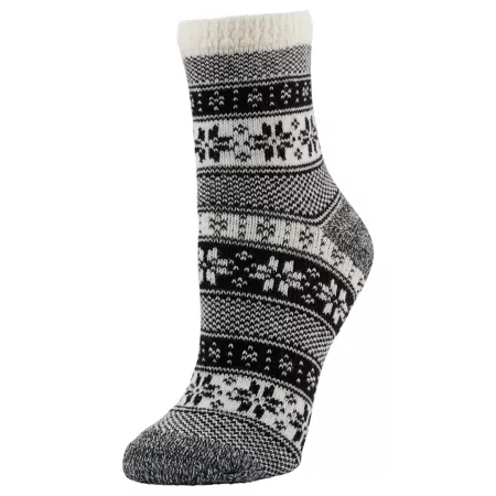 Little Hotties Women's Fireside Sven Snowflake Crew Socks 5-10 1 Pair Women's Crew Socks