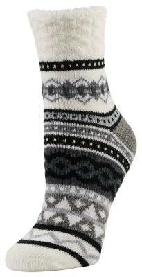 Little Hotties Women's Fireside Diamonds Cuff Crew Socks, 1-Pair