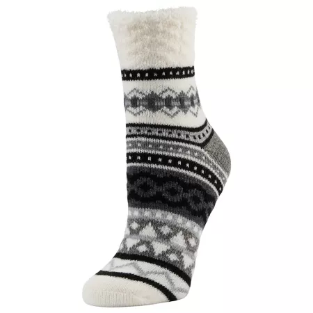 Little Hotties Women's Fireside Diamonds Cuff Crew Socks 1 Pair Women's Crew Socks