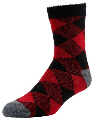 Little Hotties Men's Fireside Check Mate Crew Socks, 1-Pair