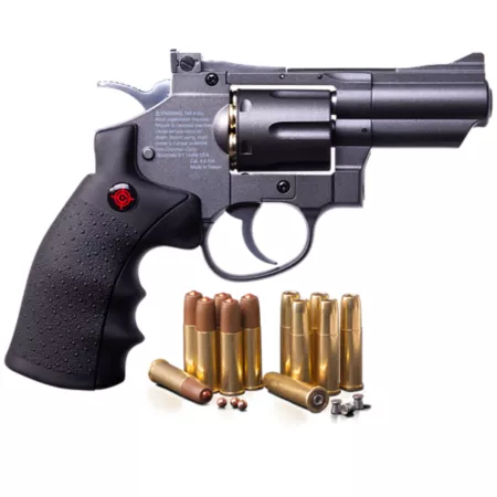 Crosman CO2 Fueled Dual Ammo Full Metal Snub Nose Air Revolver BB Guns