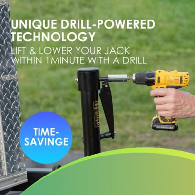 Image showing  2,000 lb. Sidewind A-Frame Turbo Jack, Manual or Drill Power, 10201098