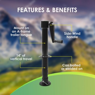 Image showing 6 th TowingMaster 2,000 lb. Sidewind A-Frame Turbo Jack, Manual or Drill Power, 210479799
