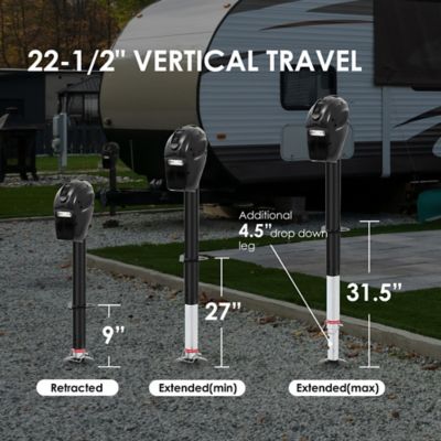 Image showing 5 th TruxMate 3,500 lb. Capacity Electric Trailer Jack with 7-Way Plug Heavy-Duty Power Jack for RVs and Trailers