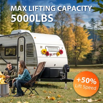 Image showing  5,000 lb. Capacity Electric Trailer Jack with Hard-Wiring Heavy-Duty Power Jack for RVs & Large Trailers, 10201091