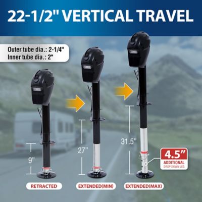 Image showing 5 th TruxMate 5,000 lb. Capacity Electric Trailer Jack with 7-Way Plug Heavy-Duty Jack for Large RVs and Trailers