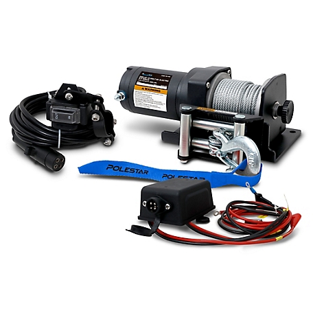 PoleStar 2,500 lb. 12 Volt DC Electric Atv Winch with Steel Wire Rope, 10811053
