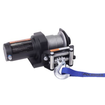 Image showing  12 V DC Electric ATV Winch with Steel Wire Rope Compact and Reliable Recovery Tool, 2,500 lb. Capacity