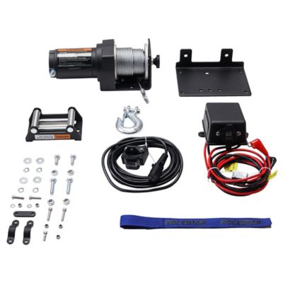 Image showing  12 V DC Electric ATV Winch with Steel Wire Rope Compact and Reliable Recovery Tool, 2,500 lb. Capacity